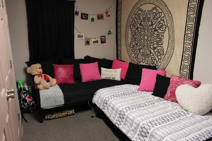 Decorated single room in Living Center East